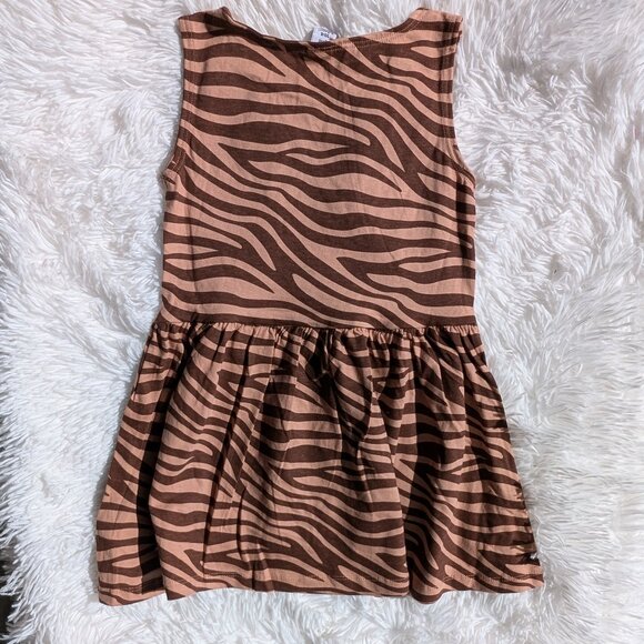 Brown & Tan Zebra Print Girls Dress – Wild & Fun 3T, 5T 7/8 - Picture 4 of 4